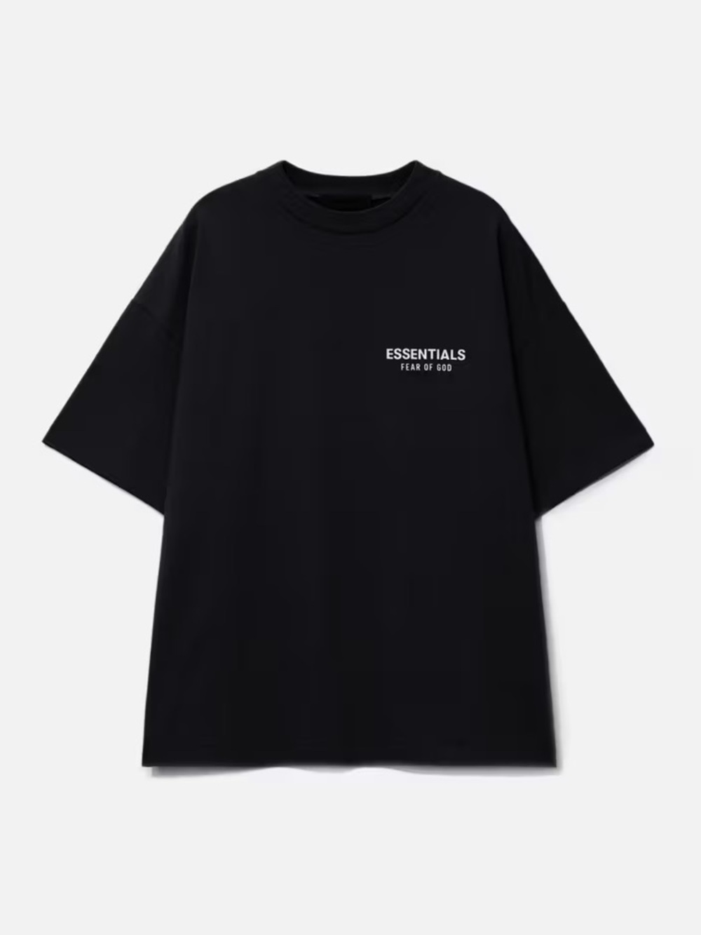 Fear of God Essentials Black Logo Short Sleeve Tee